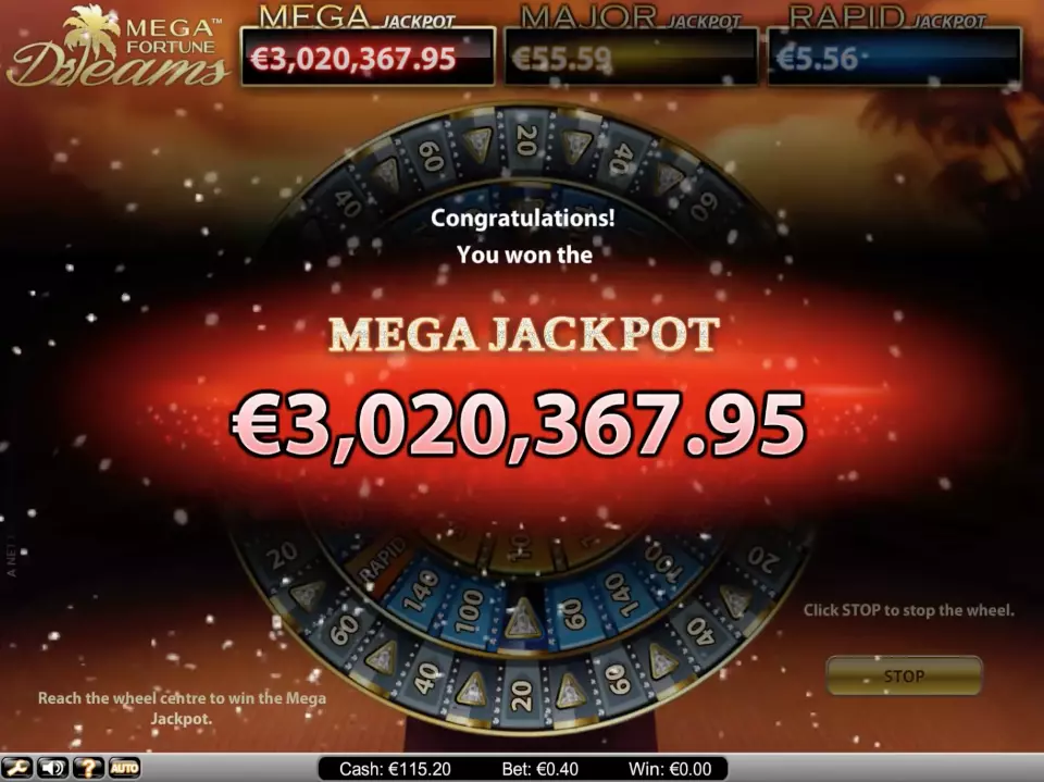 Джекпот по ставке 40 центов